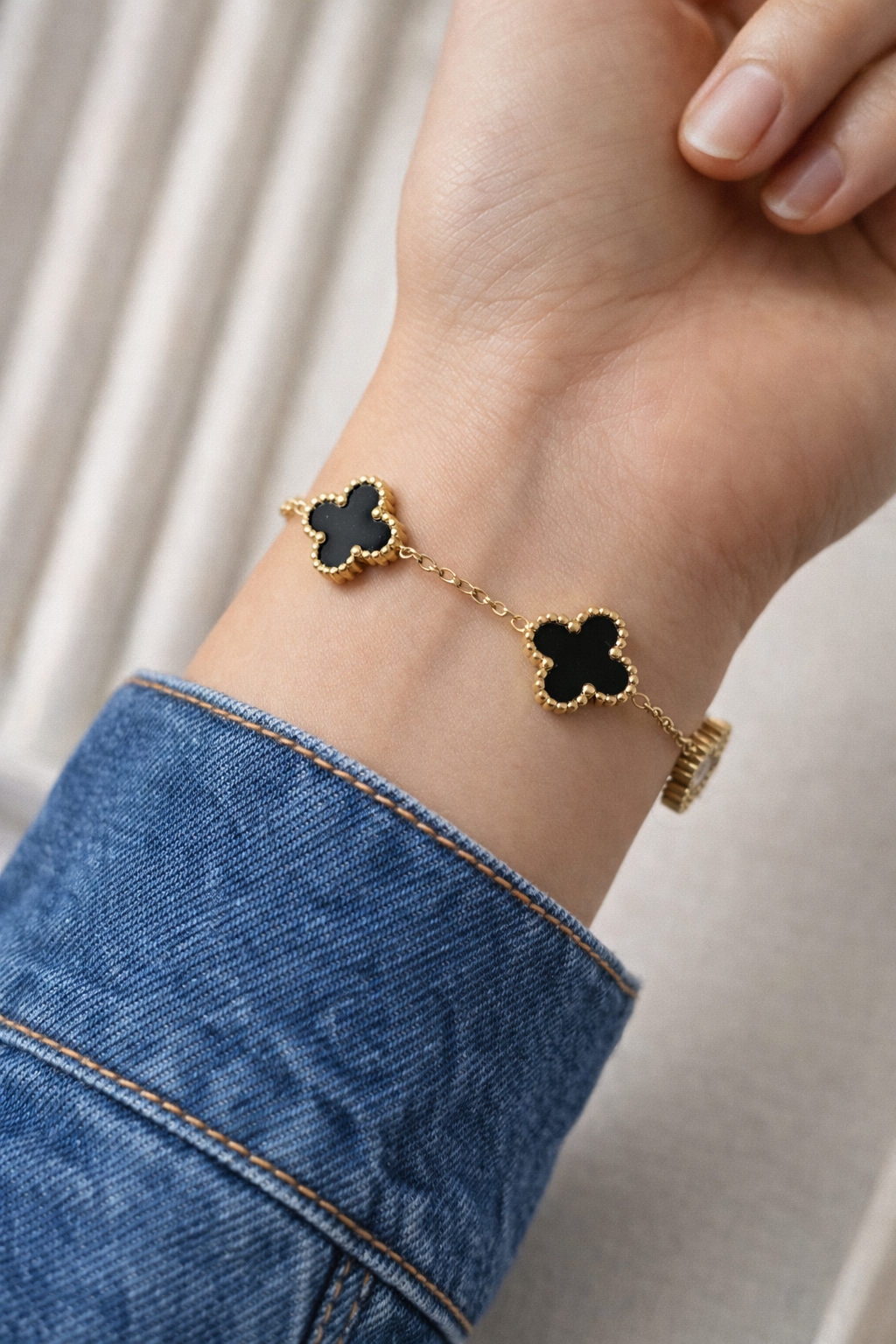Black Clover Charm Bracelet