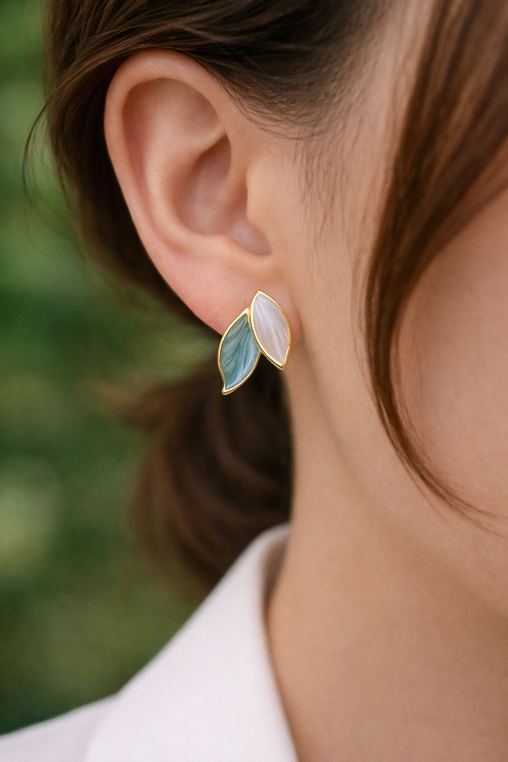 Leaf Duo Stud Earrings