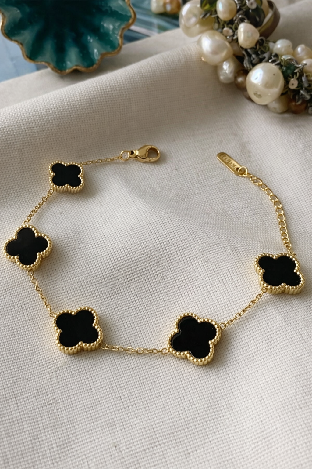 Black Clover Charm Bracelet