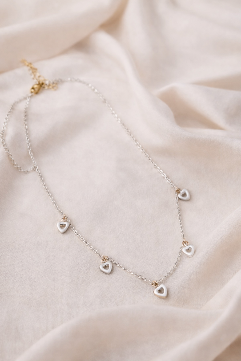 Silver Heart Charm Necklace